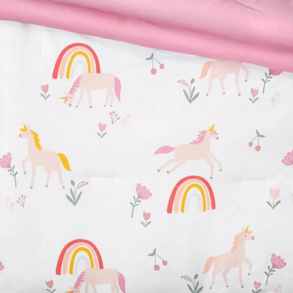 Full/Queen Unicorn Cotton Kids' Comforter Set - Pillowfort